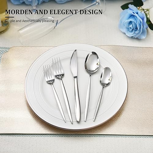 Miniatura 5 de Lorena Juego de cubiertos de acero inoxidable de 20 piezas, servicio para 4, Eclipse