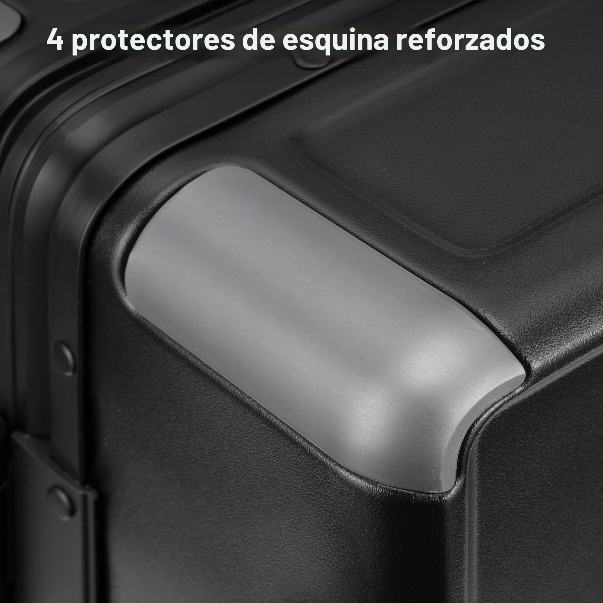 LEVEL8 Maleta Cabina HeGent Aluminio sin Cremallera TSA 38x23x56cm,38L,Negro