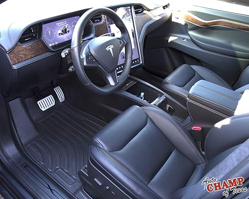 Miniatura 3 de Auto Champ Tesla Model X - Alfombrillas de piso de 6 plazas, forros para todo tipo de clima, accesorios compatibles con años 2020-2023, alfombrillas