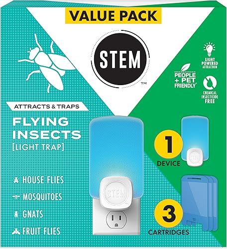 STEM Trampa para insectos  Control de plagas de moscas de la fruta y mosquitos para interiores, para casa, hogar y cocina, atrae y atrapa insectos