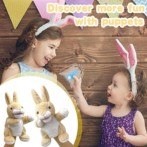 Miniatura 9 de Marionetas de mano de panda de peluche, marionetas de mano de 9 pulgadas para niños, marionetas de animales realistas de animales de peluche para