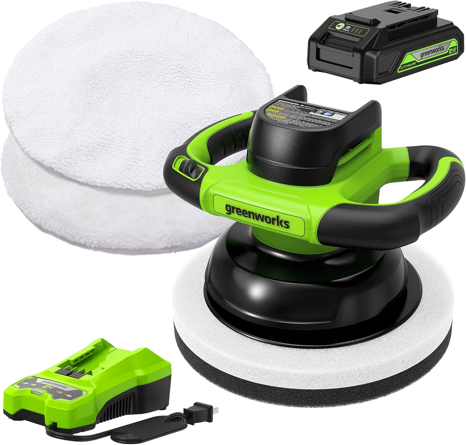 Greenworks 24V Powerful 10" Cordless Orbital Buffer, 10