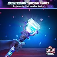 Vista 5 de IPIDIPI TOYS Varitas mágicas giratorias iluminadas para niños, paquete de 2, varita mágica de hadas de juego de simulación, rellenos de calcetines