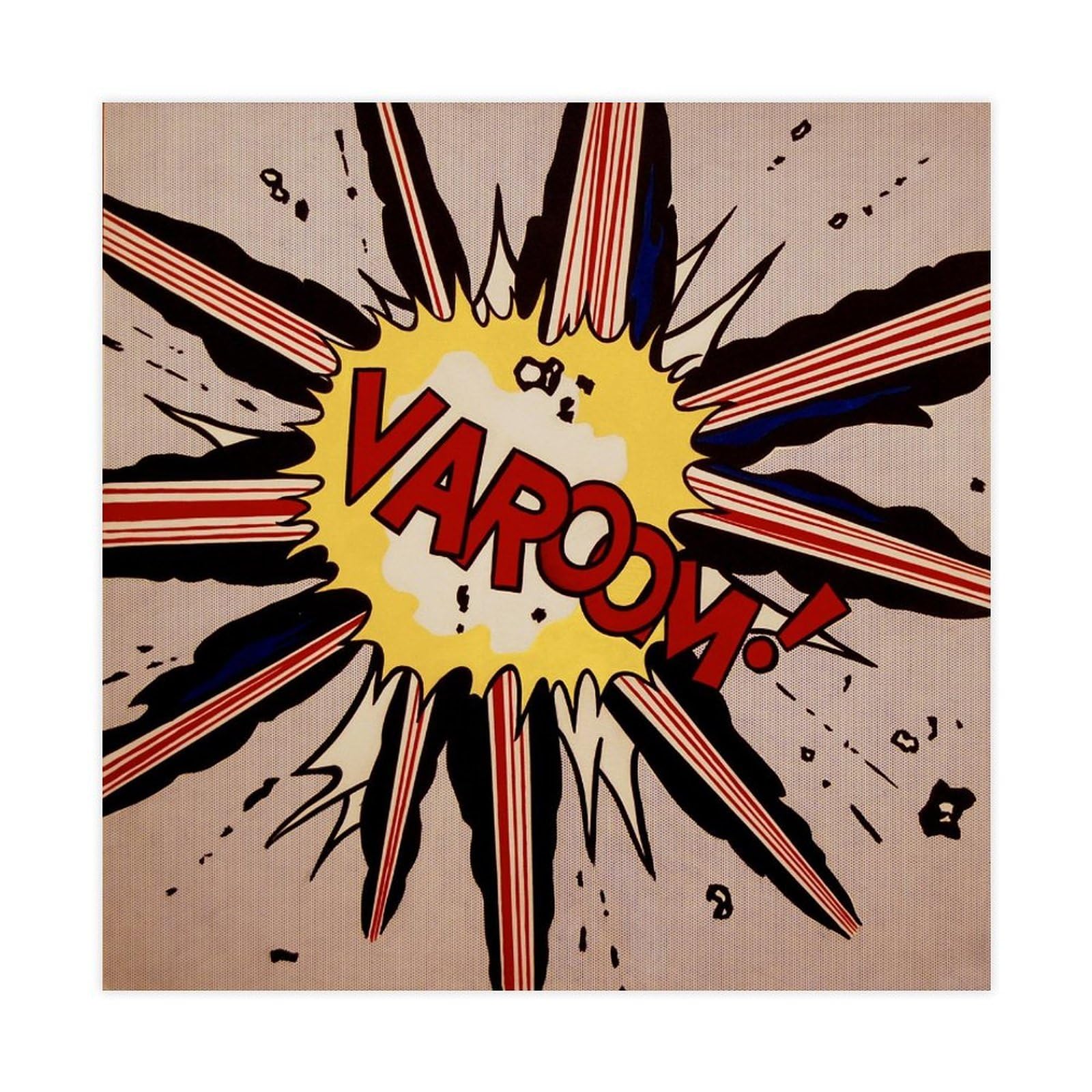 WCYB Illustrations Posters Varoom! by Roy Lichtenstein Posters Prints Canvas Deco Paintings Wall Art Unframe 16" L X 16" W