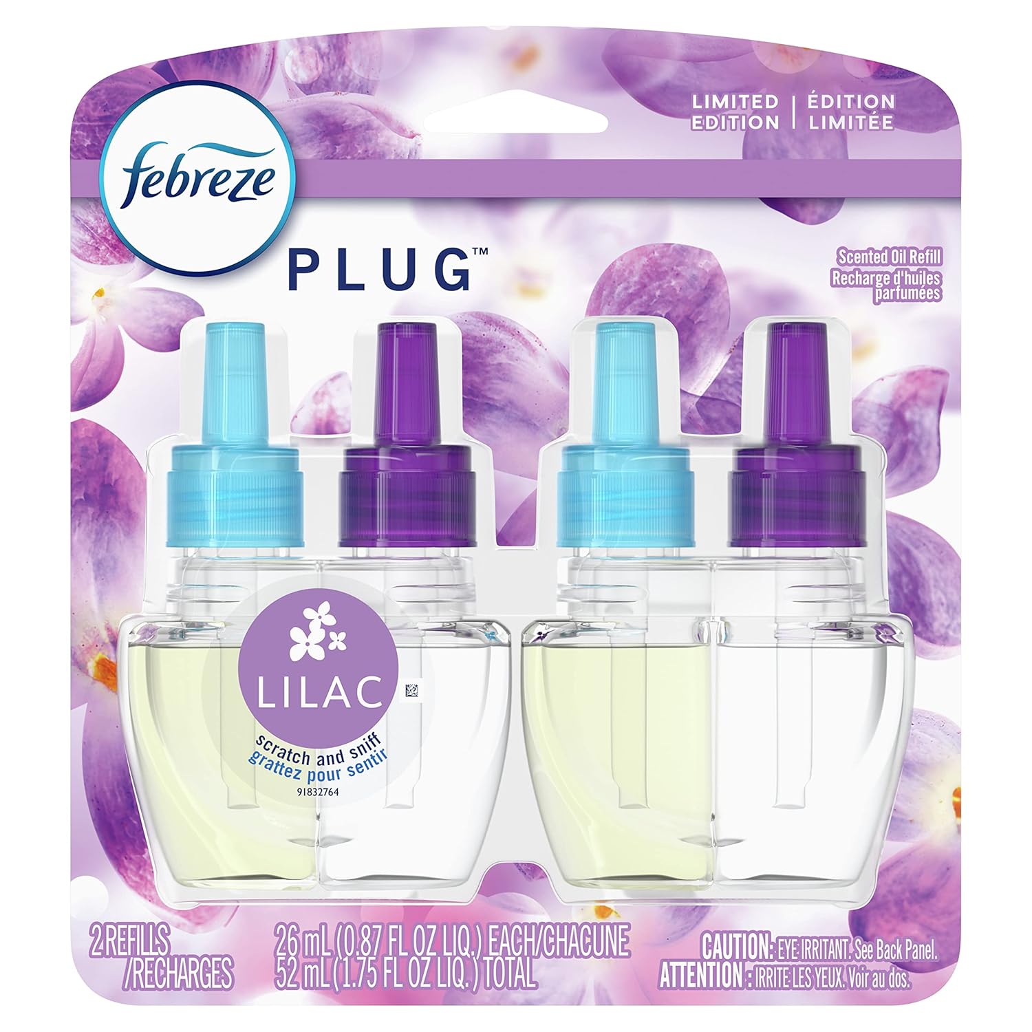 Febreze Odor-Eliminating Plug Air Freshener Refill - Lilac - 2 Refills 10 0 ounces 1 75 Fl Oz
