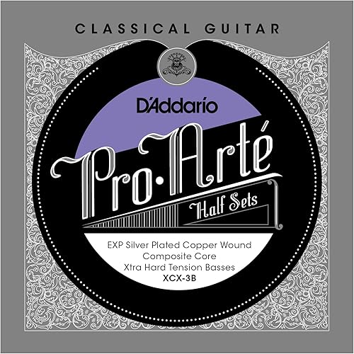 Miniatura 18 de D'Addario Cuerdas de Guitarra Pro-Arte Nylon Cuerdas para Guitarra - SDH-3B - Cuerdas Guitarra Clásica - Mitad Juegos, Tensión Dura Plateada, Cobre