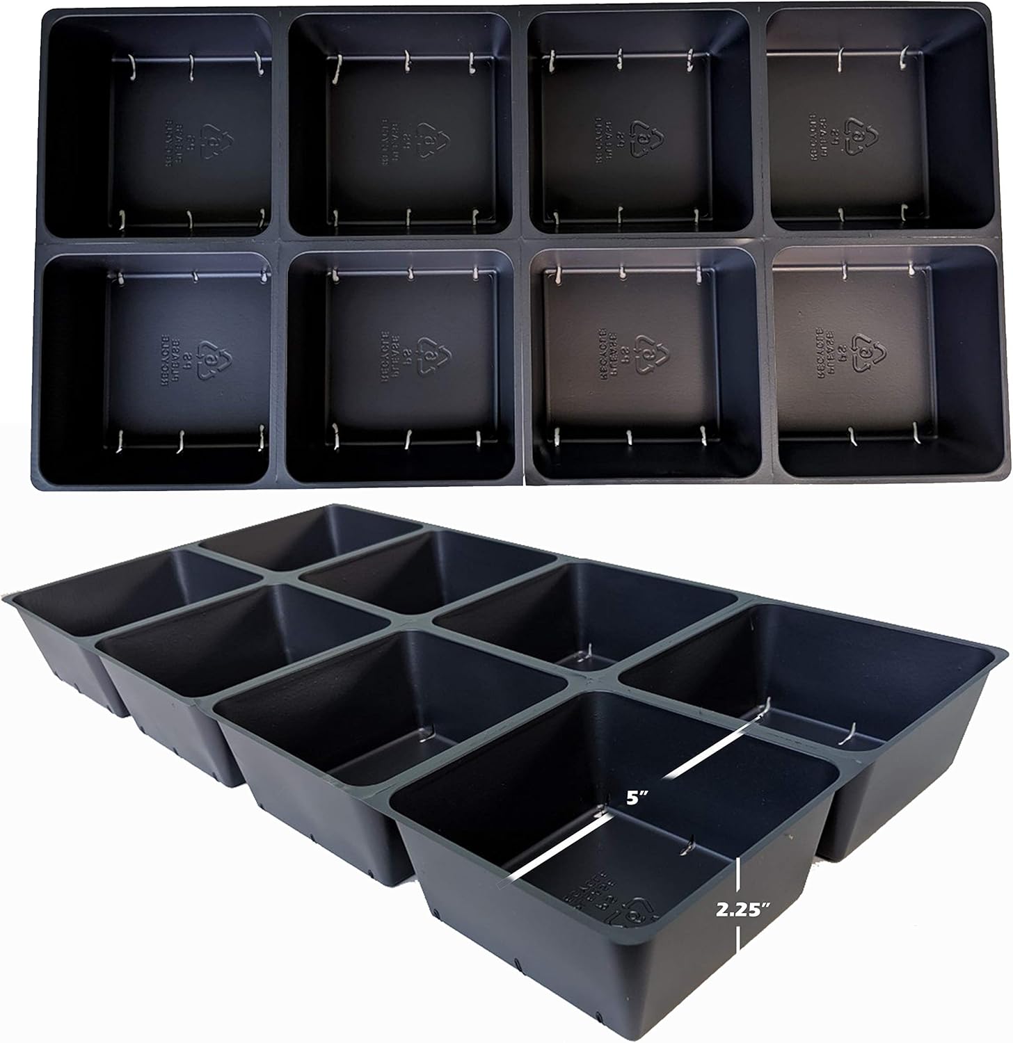 10 Trays Seed Starting # 801 Tray Inserts for 1020 Propagation 80 Cells Total