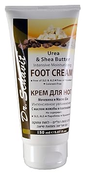 Foot Cream with Urea and Shea Butter - Intensive Natural Organic Moisturizing Foot Cream to Soften Rough Calloused Skin - With Jojoba Oil and Panthenol