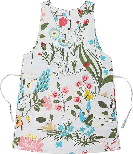 Amazon Co Jp Isso Ecco イッソ エッコ エプロン ワンピース もぐら フリーサイズ 日本製 ホワイト ホーム キッチン