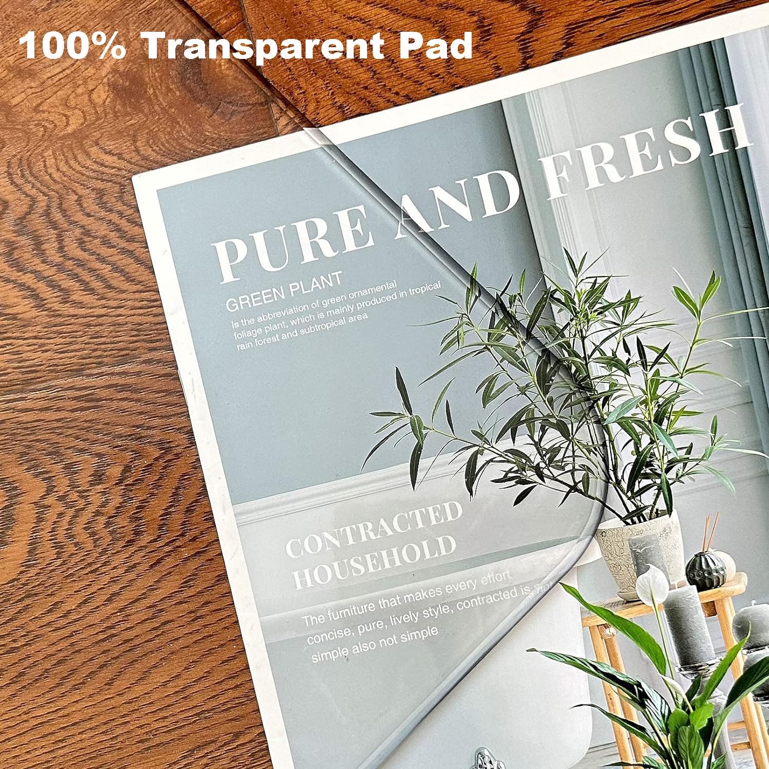 Tapis de Bureau Transparent, Tapis de Sol à Bords Ronds en PVC imperméable et résistant à la Chaleur 40x100 50x80 60x130 70x140 80x160 90x180 cm Tapis de Chaise de Bureau (Size : 100x120cm)
