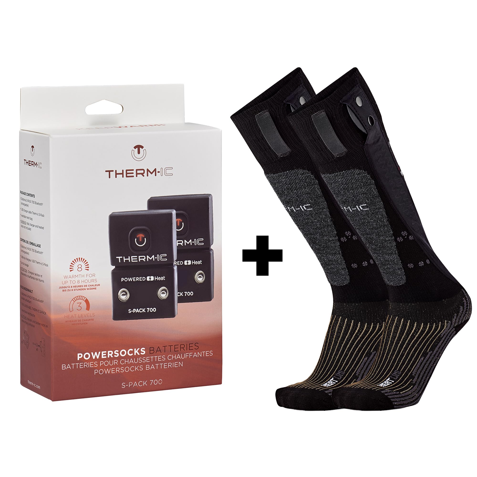 サーミック THERM-IC ヒートソックス　Sパック1200 THERMIC Powersocks Set Heat Uni + S-Pack 1200 Heated Socks, Unisex