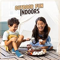 Vista 6 de Nostalgia Fabricante de S'mores Eléctrico de Mesa para Interior - Kit de S'mores con Palitos para Asar Malvaviscos y 4 Bandejas para Galletas