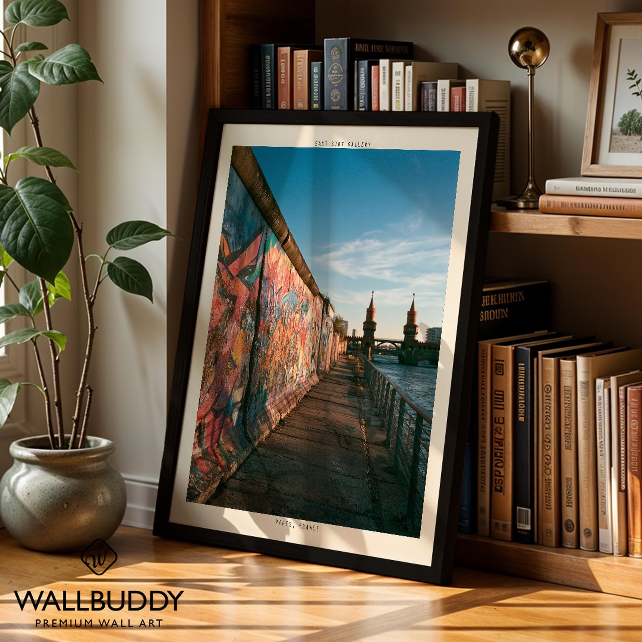 WallBUddy Graffiti Street Wall Art Print | Ur (30 x 40 cm, Schwarz gerahmt)