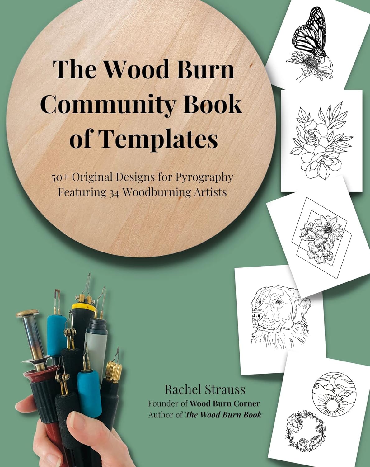 The Wood Burn Community Book of Templates: 50+ Original Pyrography Designs by 34 Woodburning Artists      [Print Replica] Kindle Edition