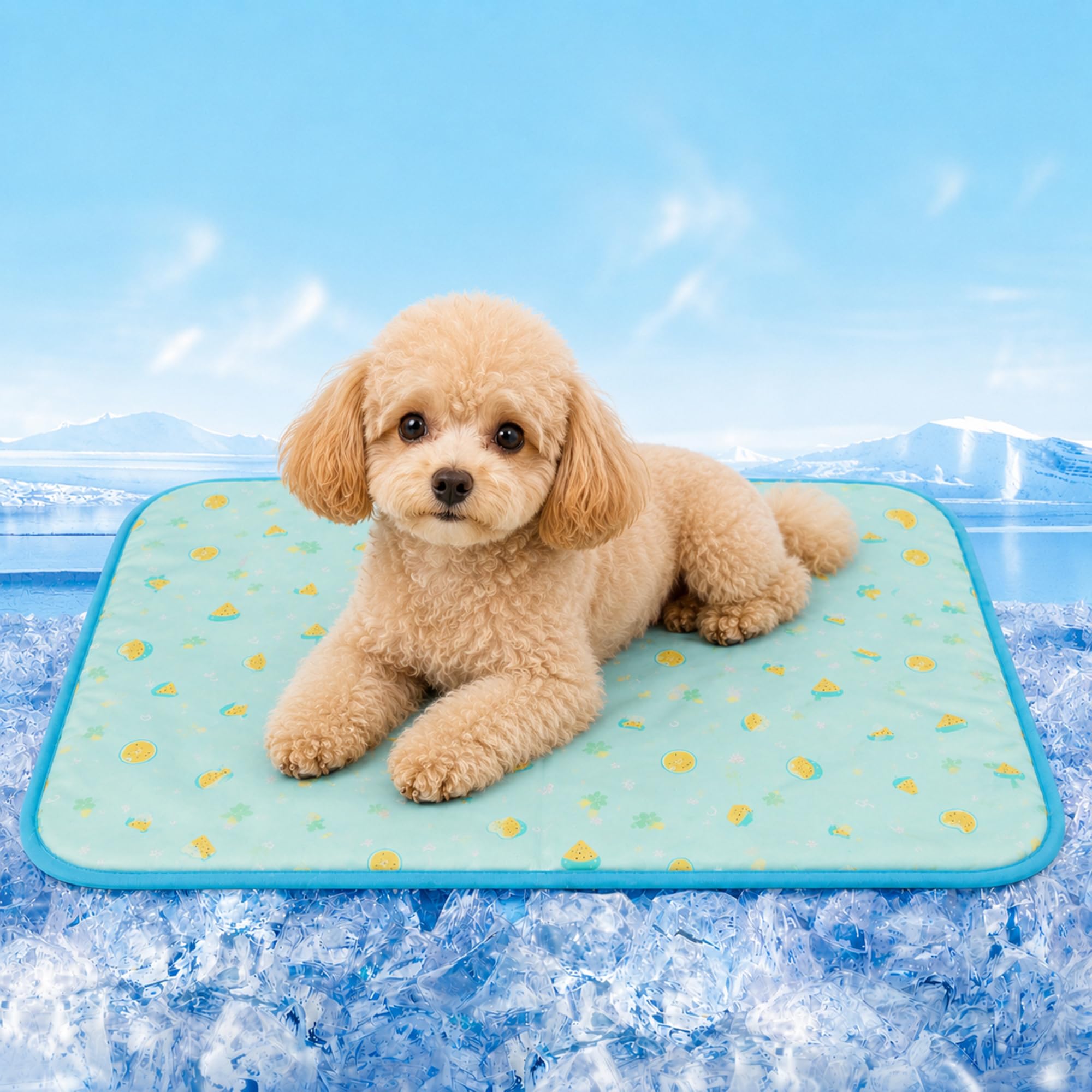 Dog Cooling Mat for Dogs & Cats, Self Cooling Pad, 70x50cm, 1-Pack, Melon