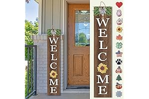 Interchangeable Welcome Sign for Front Porch