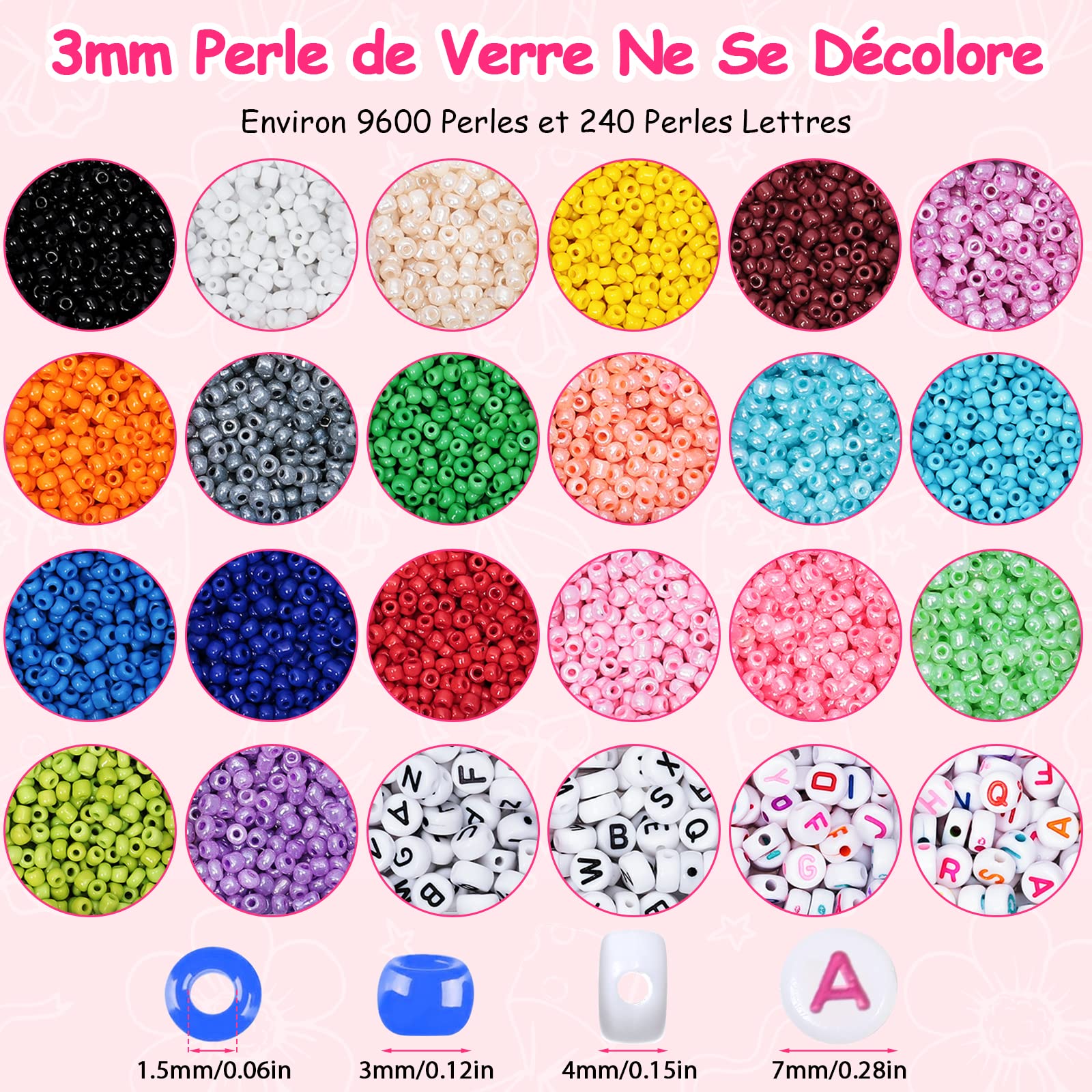 Lot De 3 Grosses Perles En Laine Forme Pelote - 20 Mm, Pour Création De Bijoux