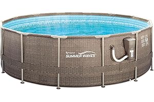 Summer Wave 14ft x 48in Outdoor Round Frame Swimming Pool Set