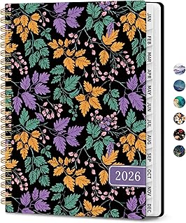 2026 Planner, Weekly and Monthly Calendar Planner for Women, Jan 2026 - Dec 2026, Hardcover Planning Agenda book with Tabs, Spiral Bound, Inner Pocket, Perfect for School Office Supplies, 6.3" x 8.5" - Fall Harmony