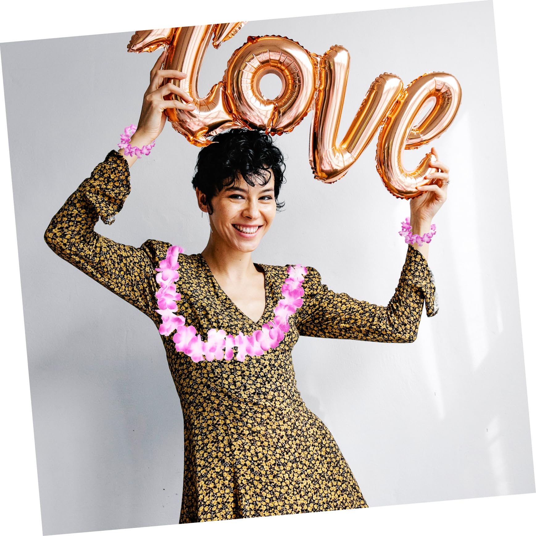 PRETYZOOM 2sätze Hawaiianisches Party- Teilig Blumenketten Armbändern Und Stirnbändern Für Luau Tropische Themenpartys Und Sommerfestlichkeiten