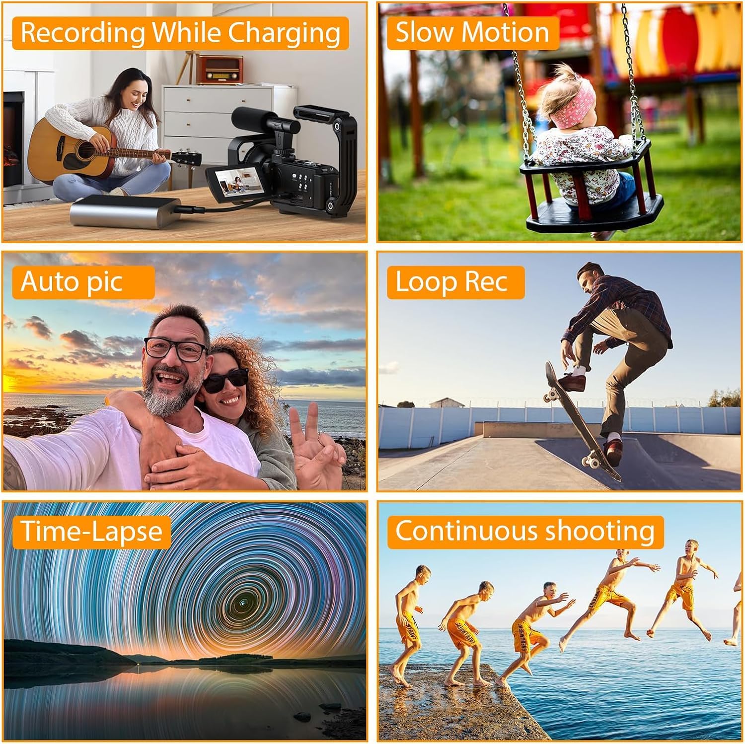 Videocamera 4K, 48 MP Camcorder con Zoom Digitale 21x, Schermo Girevole a 270° da 3" Vlogging Camera, Video Camera con Cavo HDMI, Microfono Esterno, Telecomando, Scheda da 32 GB e 2 Batterie