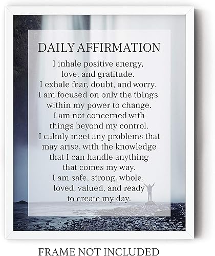 Miniatura 8 de Daily Affirmation Inspirational Print  8x10 UNFRAMED Motivational Wall Art  Ideal for Home or Office Décor  Great Modern Typographic Gift for