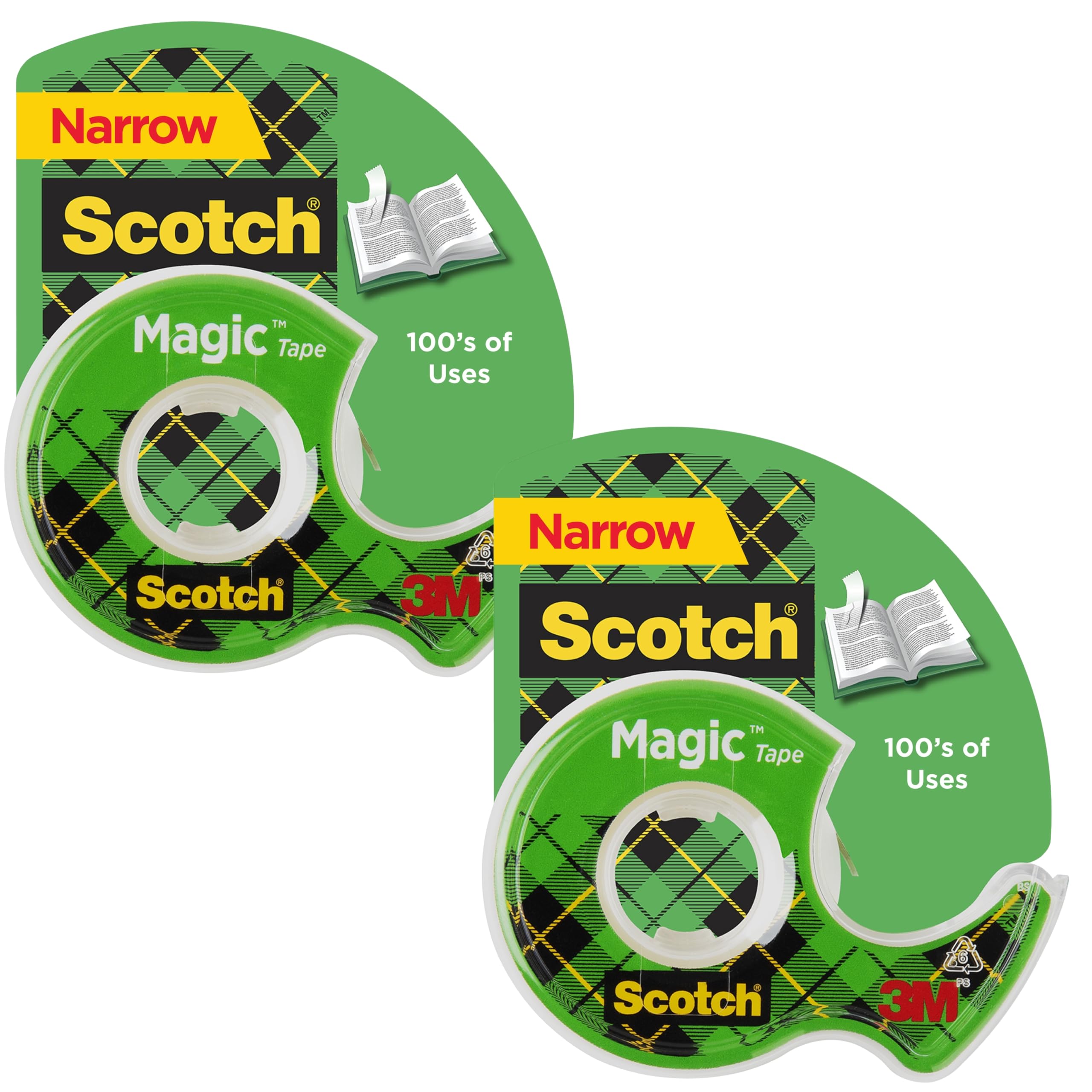 Scotch Magic Tape 2 Rolls, 1/2″ x 450″ Each – Invisible Matte Finish Office Tape (Photo Safe, Write-On) 2-Pack