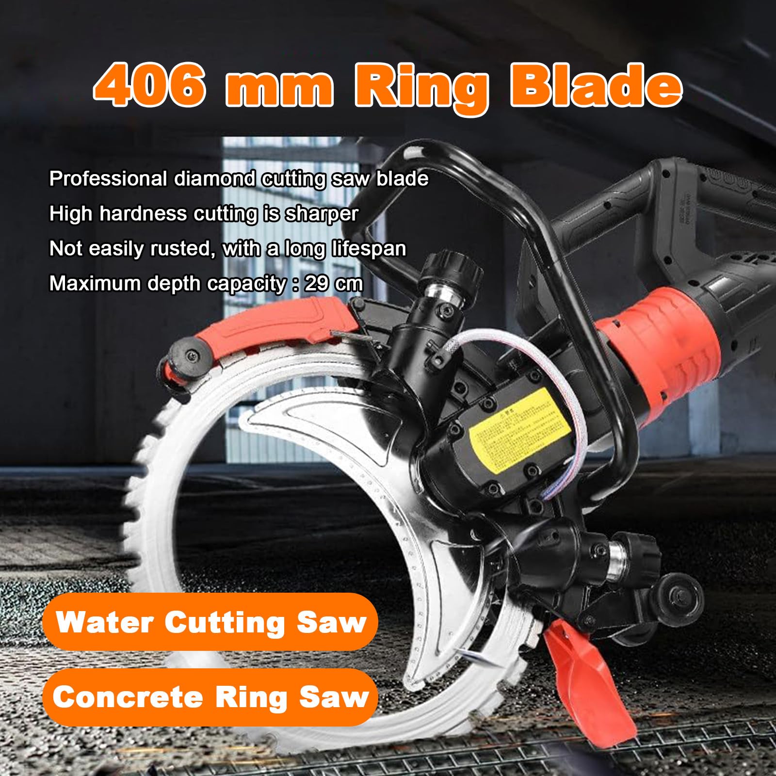 Sega Circolare per Calcestruzzo, Sega per Scanalature in Pietra, Macchina Elettrica per Scanalature A Muro con Funzione di Taglio Senza Polvere, Adatta per Piastrelle, Marmo,
