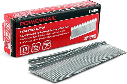 Powernail L15018 - Clavos de tacos en L de calibre 18 de 1-12 pulgadas de longitud (caja de 1000 ct)