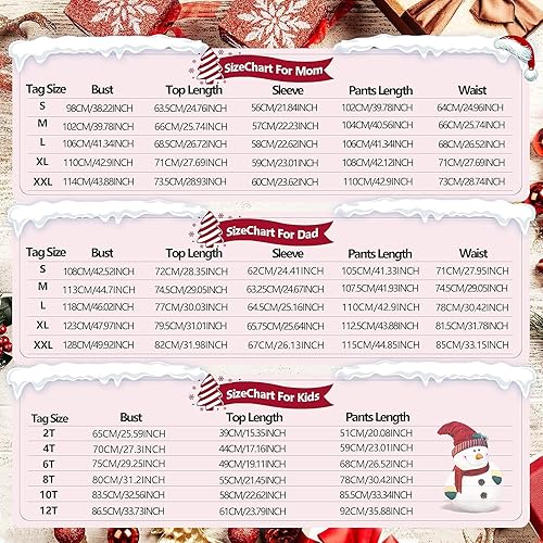 Miniatura 6 de Oriental eLife Pijamas de Navidad para la familia, conjuntos de pijamas familiares de Navidad a juego, ropa de dormir familiar de Navidad 2023