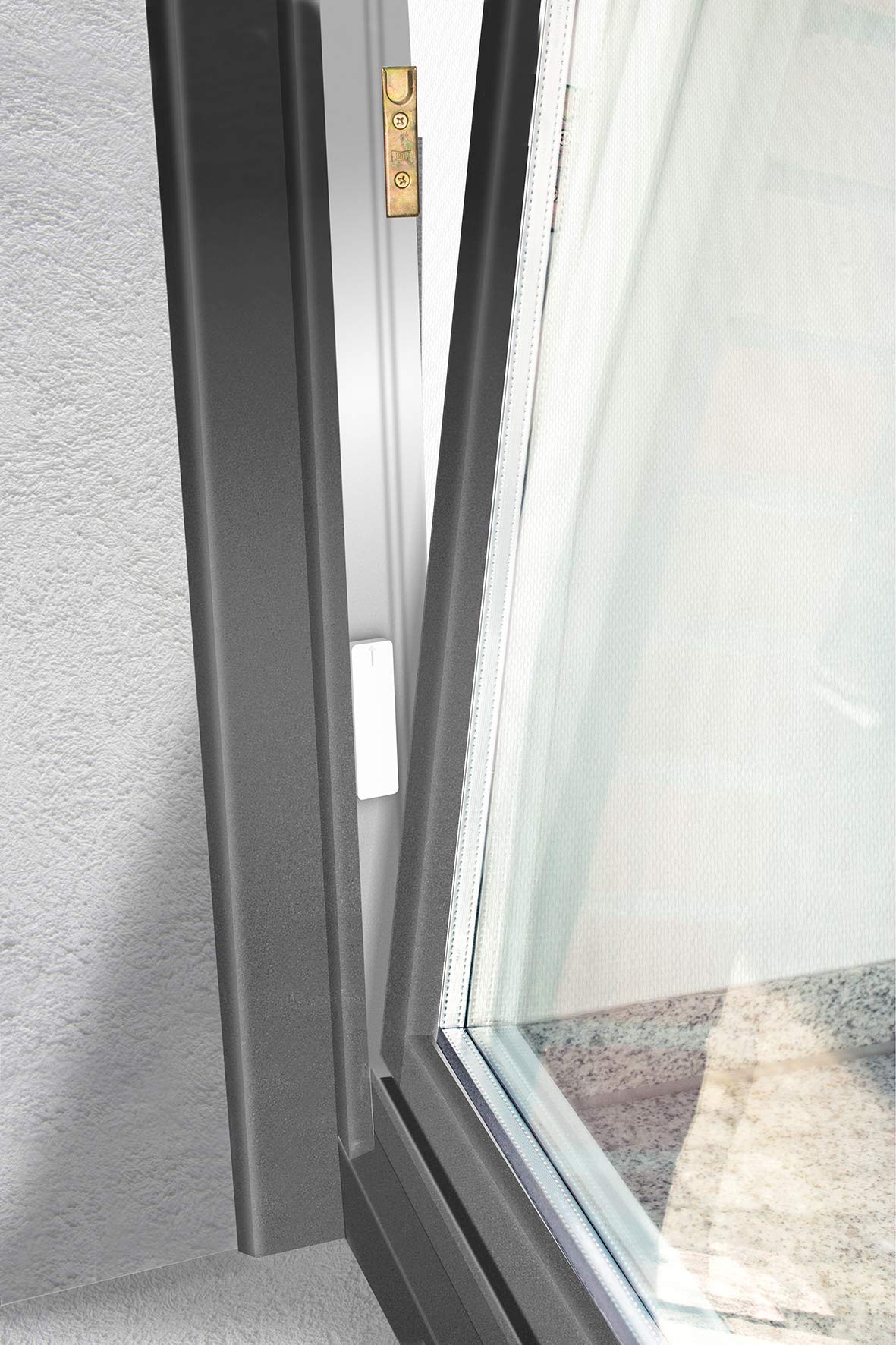 HOMEPILOT Tür- und Fensterkontakt smart, Funksensor zur Fensterüberwachung für mehr Sicherheit & Energieeffizienz, Einbau in Fensterrahmen möglich (Smart Home App via Gateway premium), Weiß