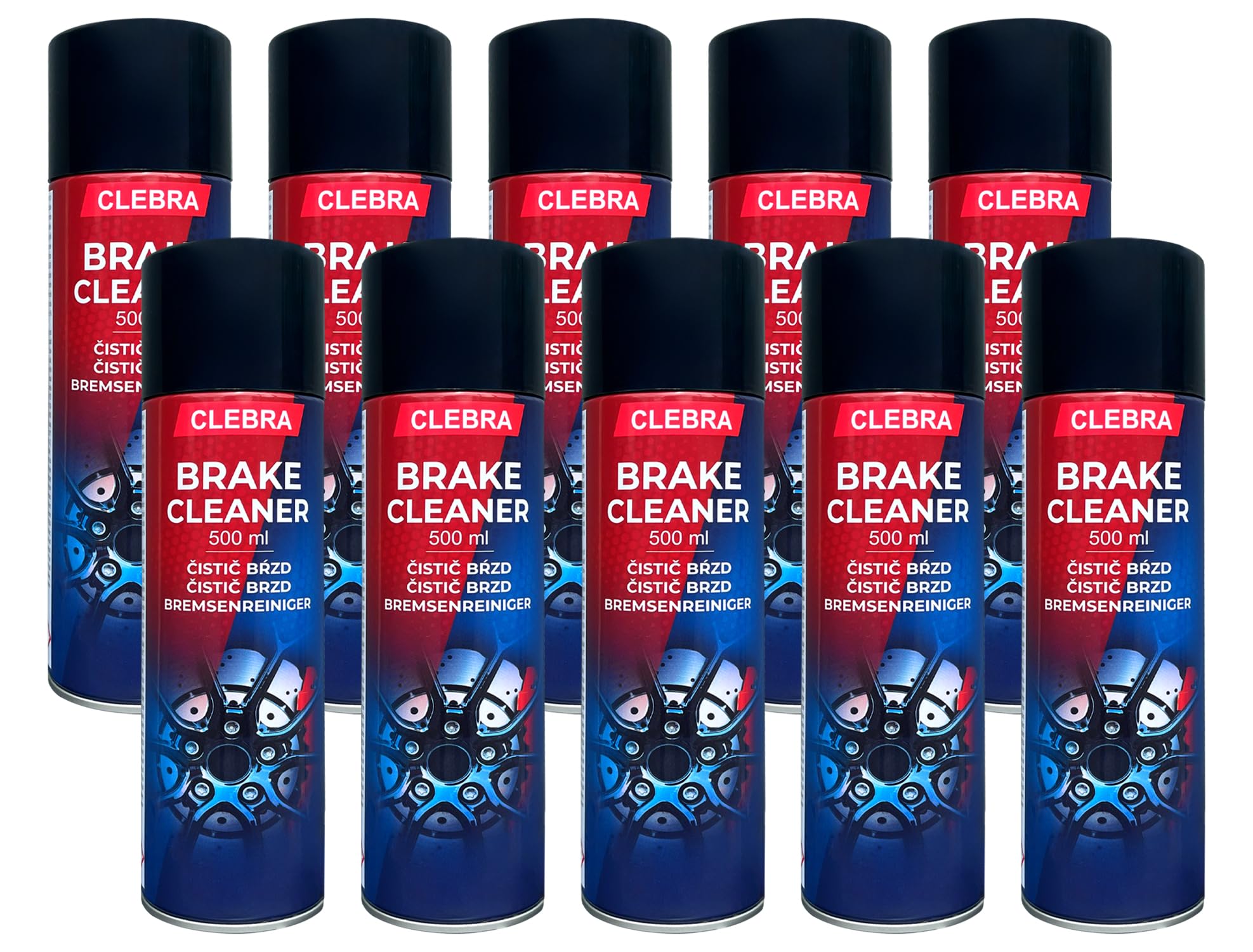CLEBRA 500 ml Bremsenreiniger Rückstandsfrei Acetonfrei - Reinigt und entfettet Bremsen, Kupplungen und Motorteile