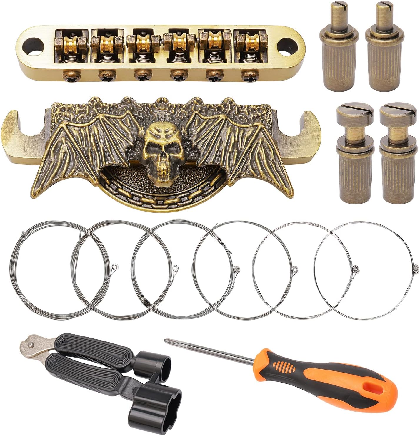 Unxuey Bronze Guitar TuneOMatic Bridge Classical Roller