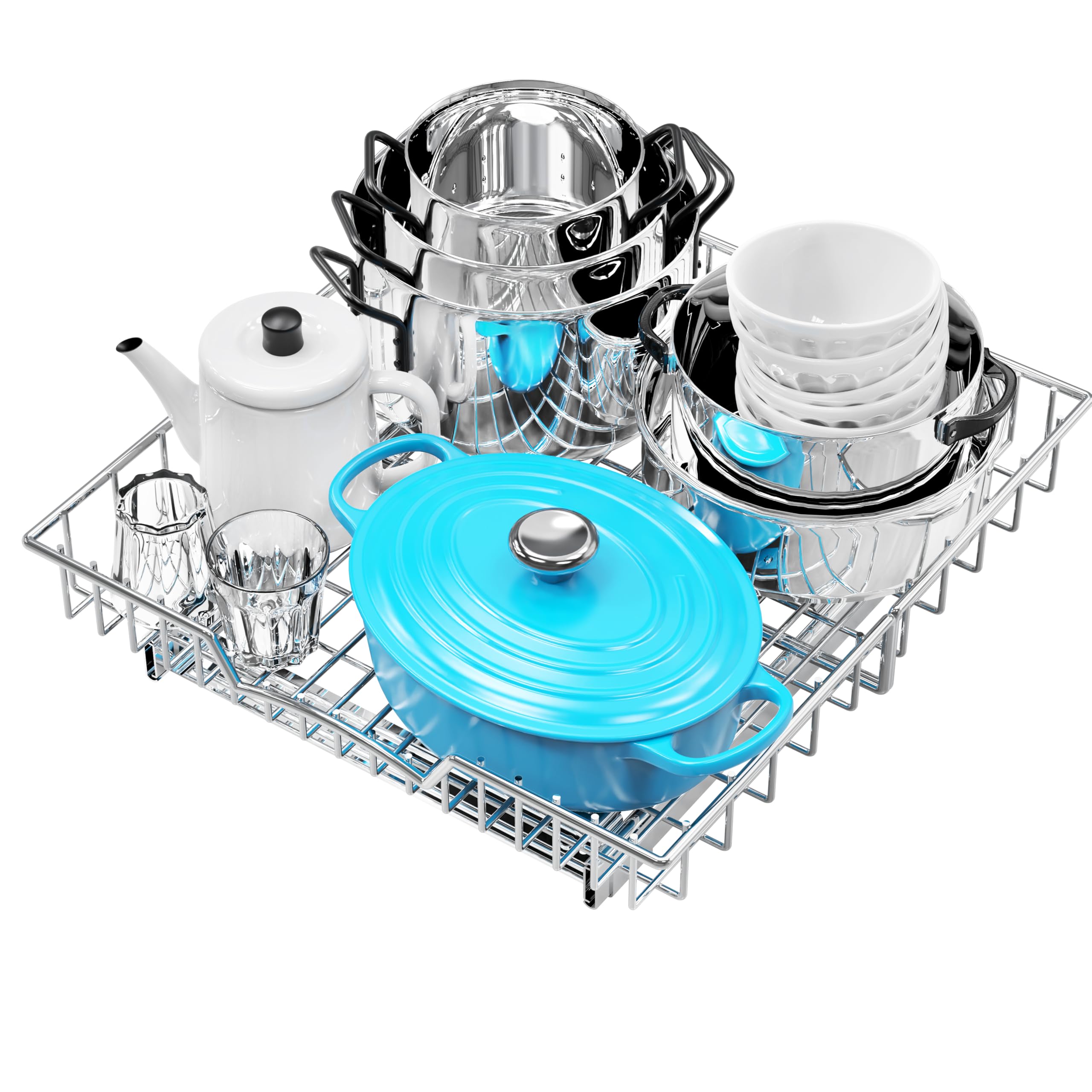 Simple Houseware Under Cabinet Pull Out Sliding Shelf Drawer, 18Dx17W