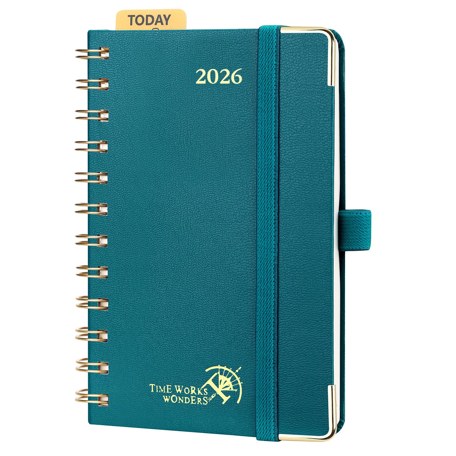 POPRUN Small Diary 2027 Pocket Diary Week To View Spiral Hardcover A6