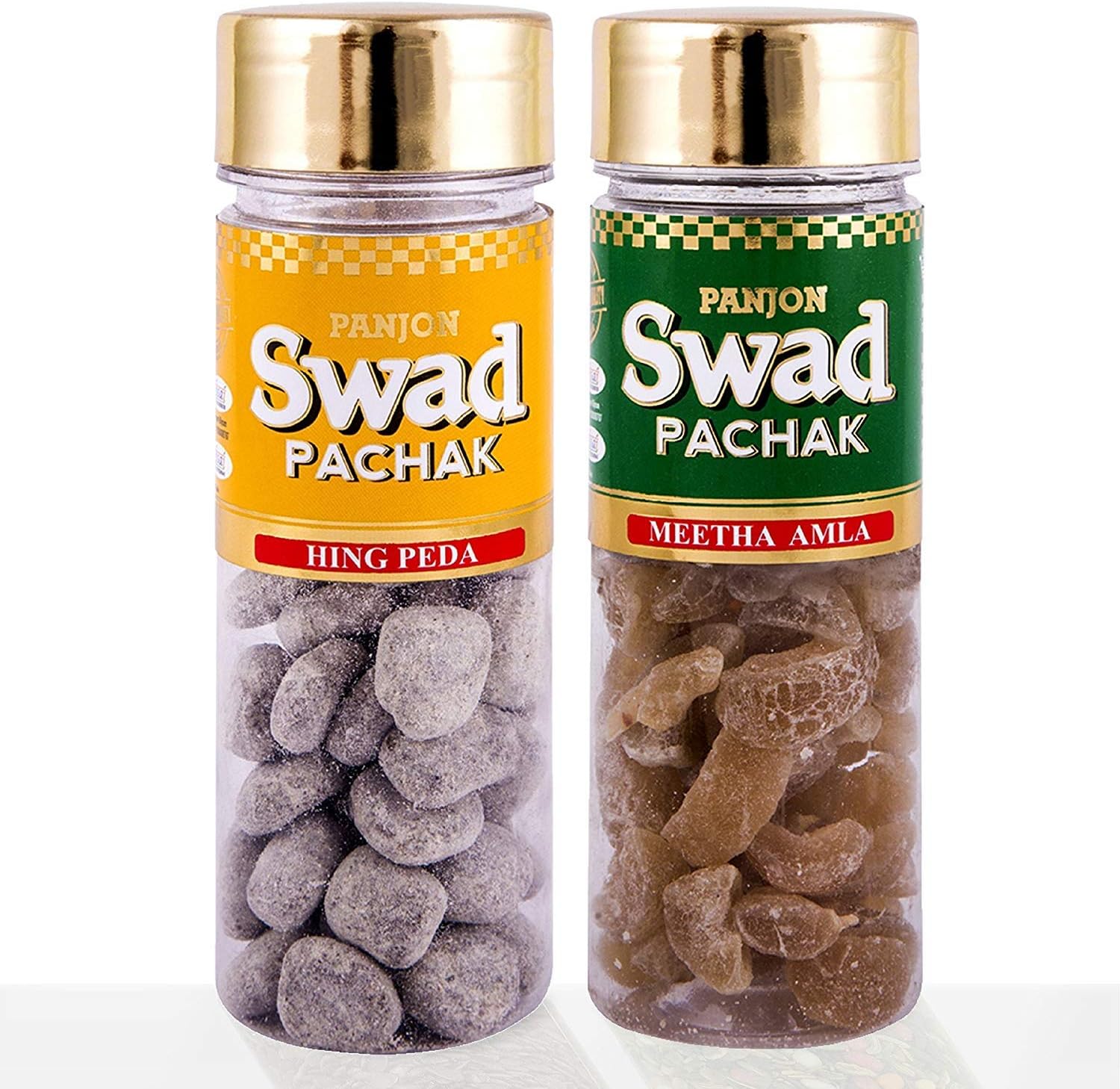 Panjon Swad Pachak Hing Peda & Meetha Amla Sweet Candy (Pack of 2), 220 gm