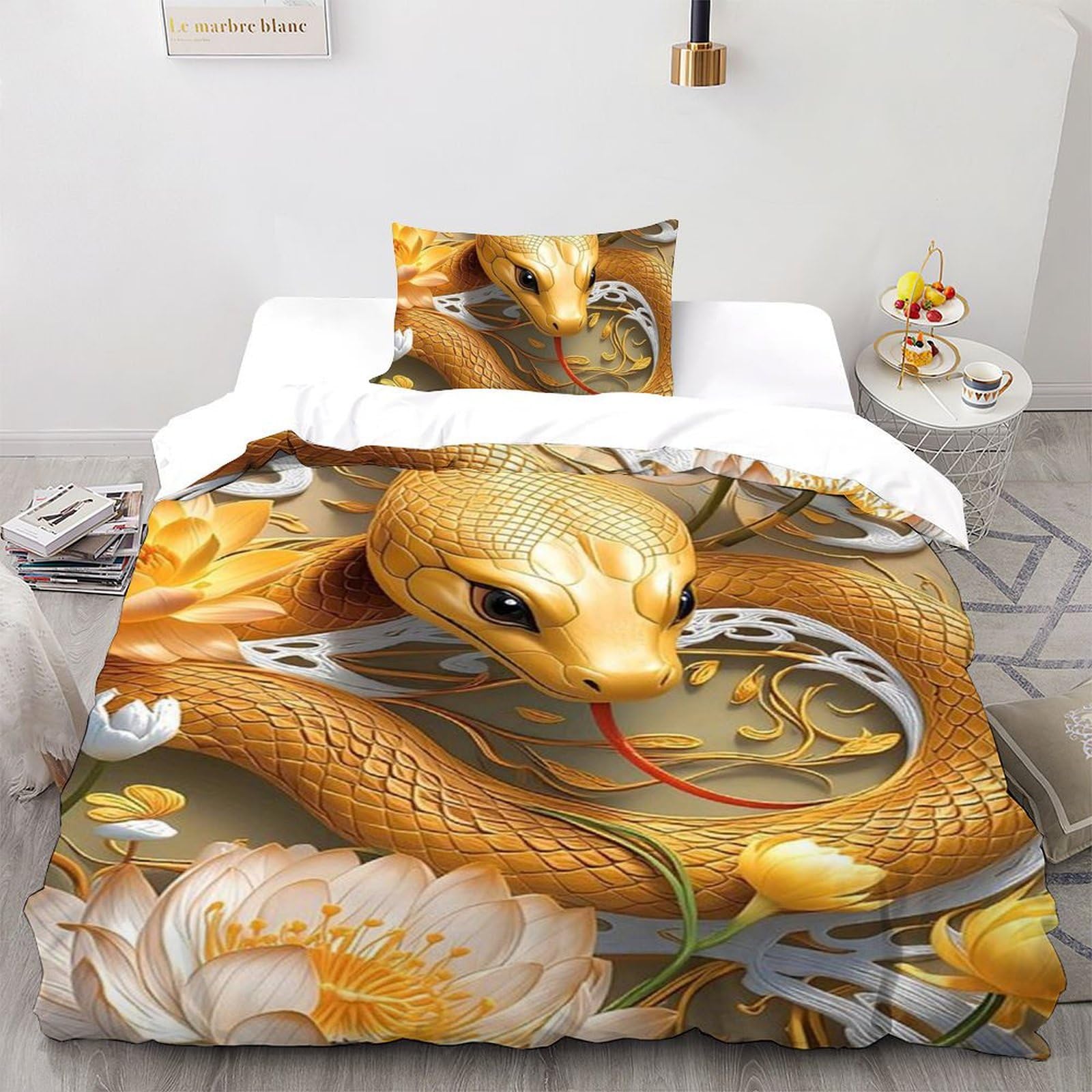 Housse de couette imprimé 3D animaux pour une chambre d'enfant ludique