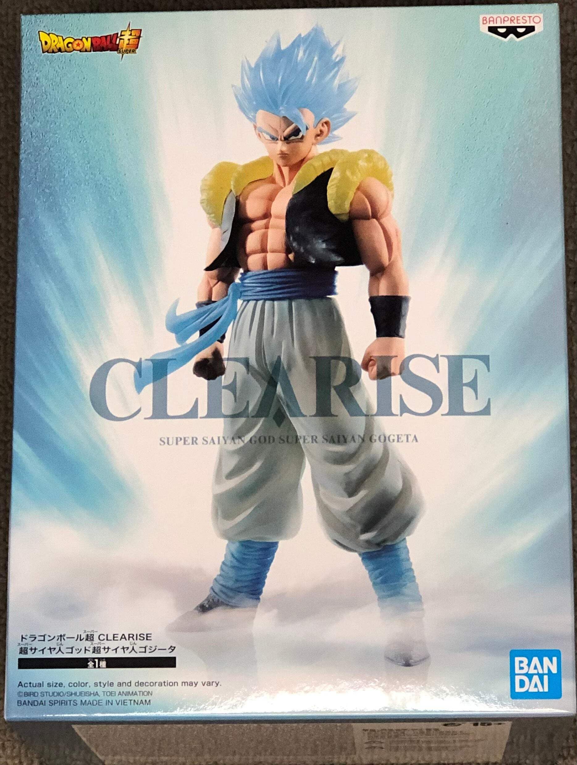 Banpresto Dragon Ball SSG Super Saiyan Gogeta Figure Clearise 20 cm