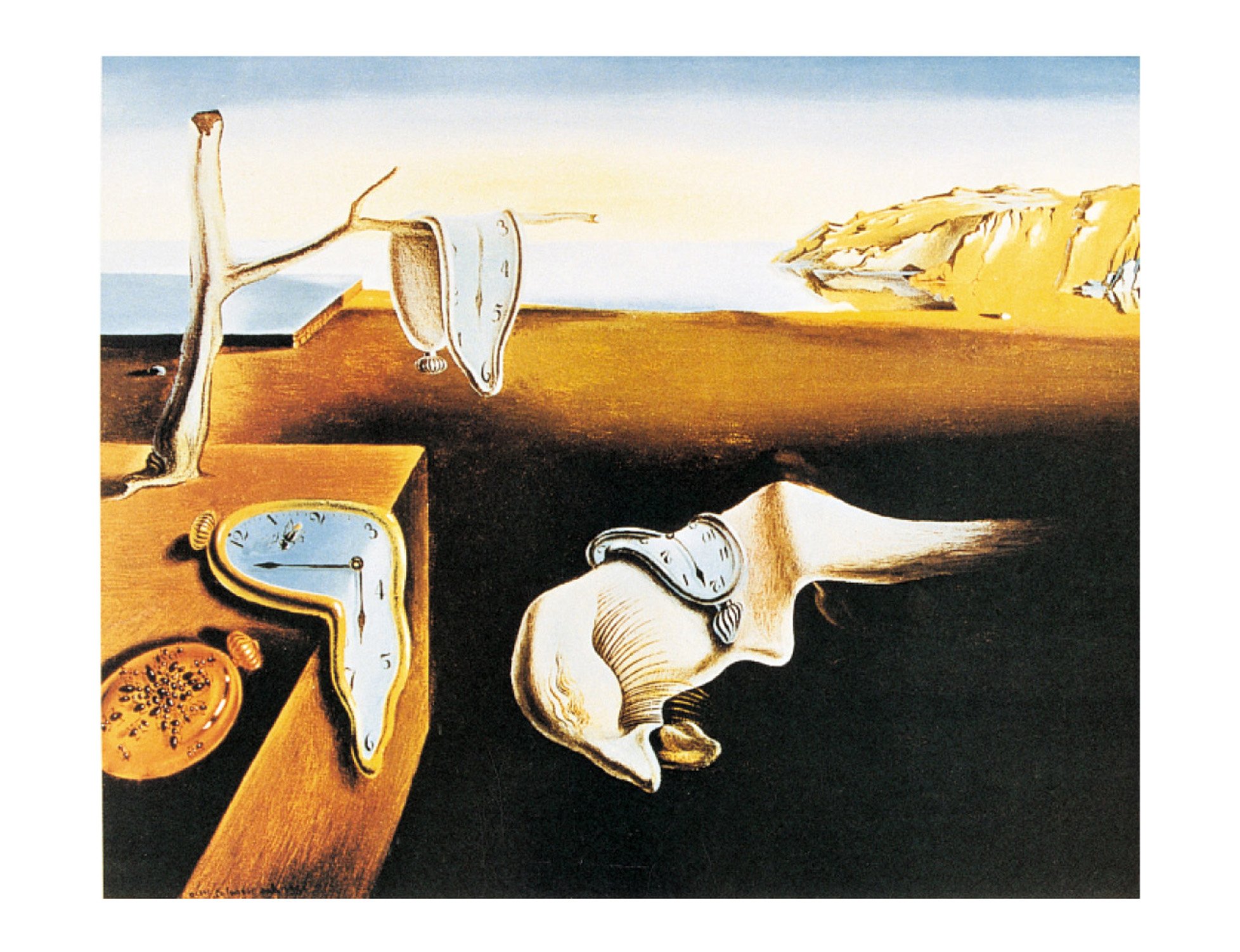 Dali、Persistence of Memory、希少画集画、新品額付 The Persistence of Memory by Salvador Dalí (1994) : Print