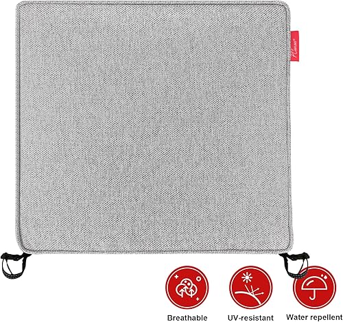 Miniatura 9 de Pcinfuns Juego de 2 cojines para silla de patio de 19 x 19 pulgadas, cojines de asiento para muebles de patio, jardín, sofá y silla con correas