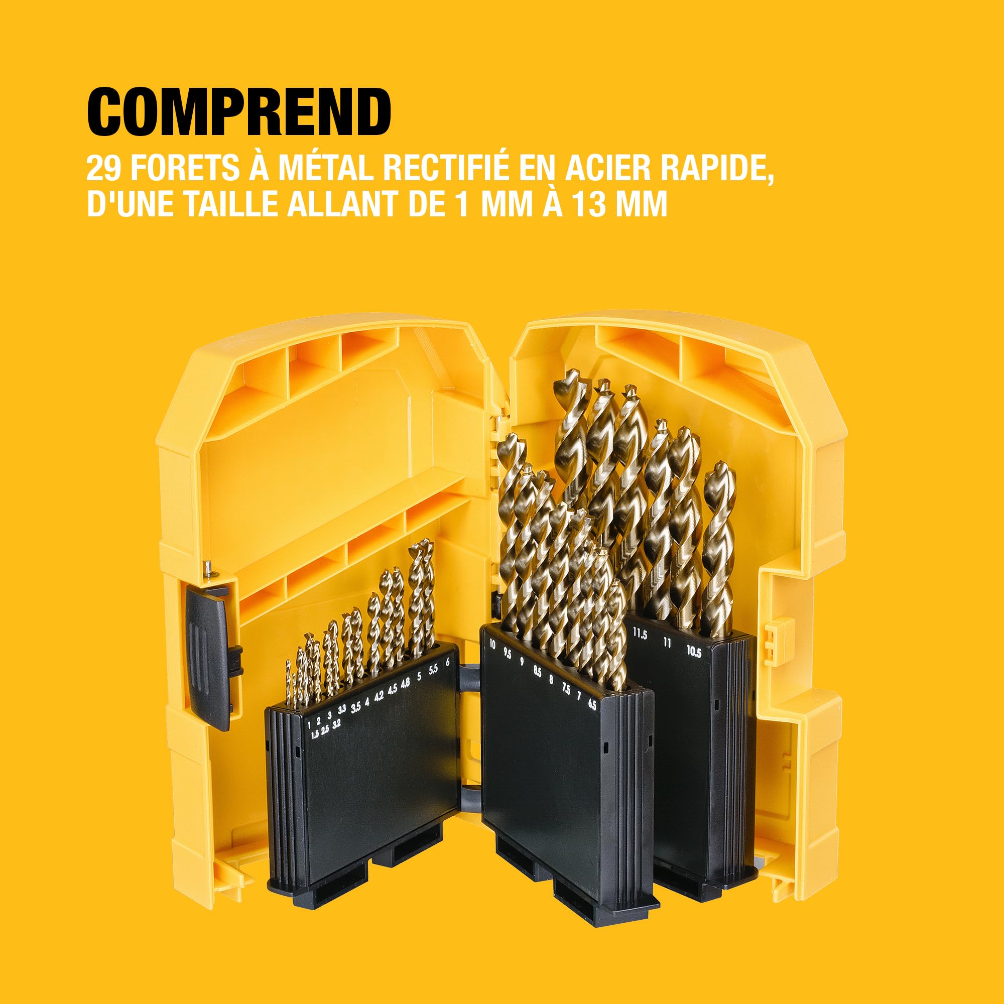 DEWALT - Foret métal HSS-G - Coffret de 29 pièces, DT7926-XJ