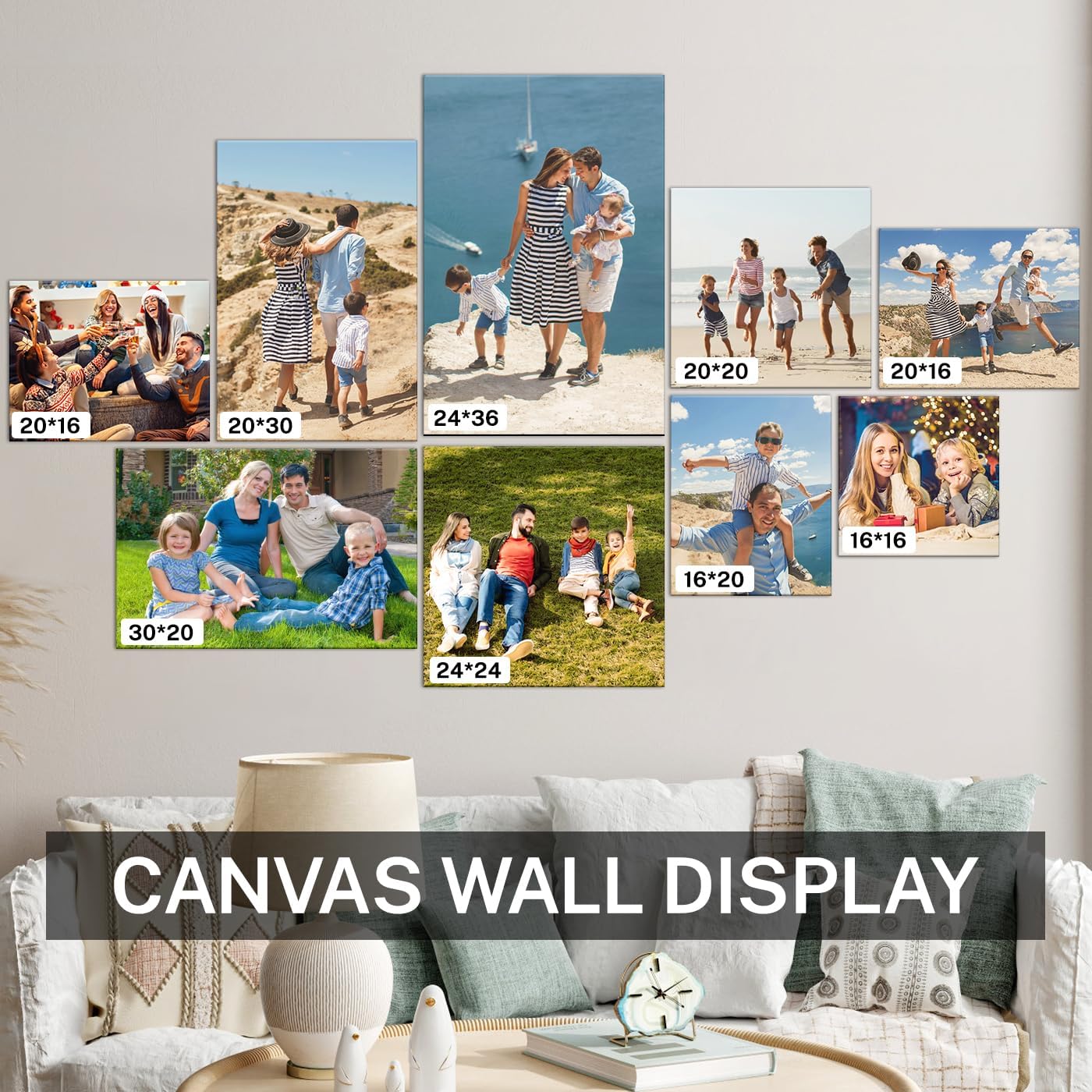 Sunwes Custom Canvas Prints with Your Photo, Made in USA 1.25 Inch Gallery Wrapped Personalized Wall Art for Wedding, Pet and Family Gifts, Ready to Hang, Ships Next Day, 18x24 - Image 7