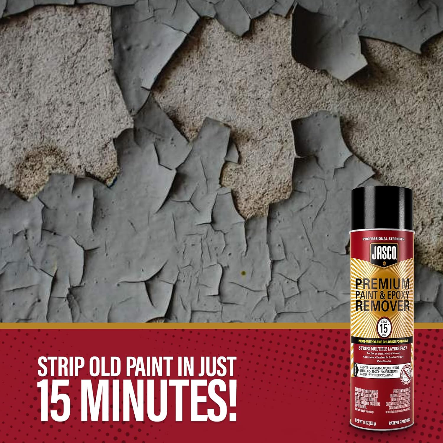 Multiple Paint Stripper - Jasco Premium Paint & Epoxy Remover Aerosol -16 oz – Paint Remover from Wood, Metal & Masonry – Results in 15minutes - Available with Centaurus AZ Gloves