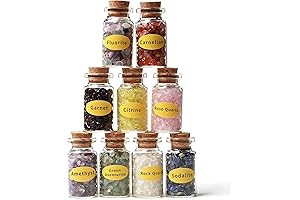 Assortment of 9 Healing Crystal Gemstones to Balance Your Chakras