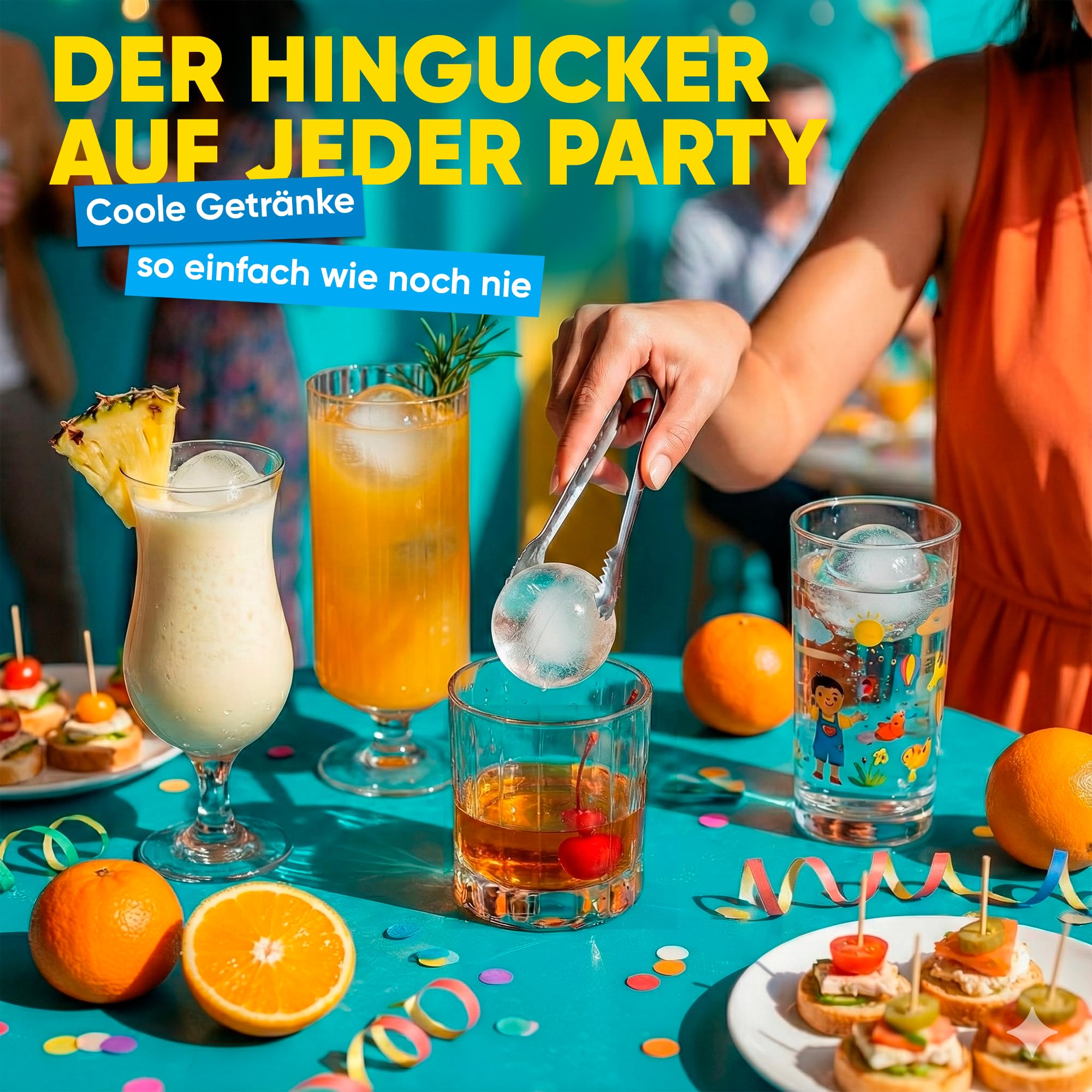 Neighbour's Friend Patentierte Eiskugelform 2er Pack Platinum - Große Eiswürfelform rund Platinsilikon für Cocktails, Gin & Getränke - 12x Eiswürfel rund spülmaschinengeeignet - XXL Eiswürfel