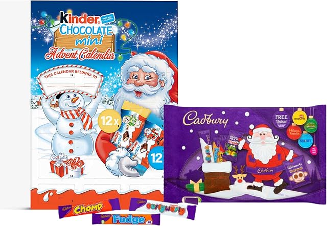 Kinder Chocolate Advent Calendar 2022 Kids Christmas Chocolate Advent Calendar With Cadburys Dairy Milk Chocolate Selection Christmas Advent Calendar Chocolate For Kids Xmas Sweet Chocolate Gifts