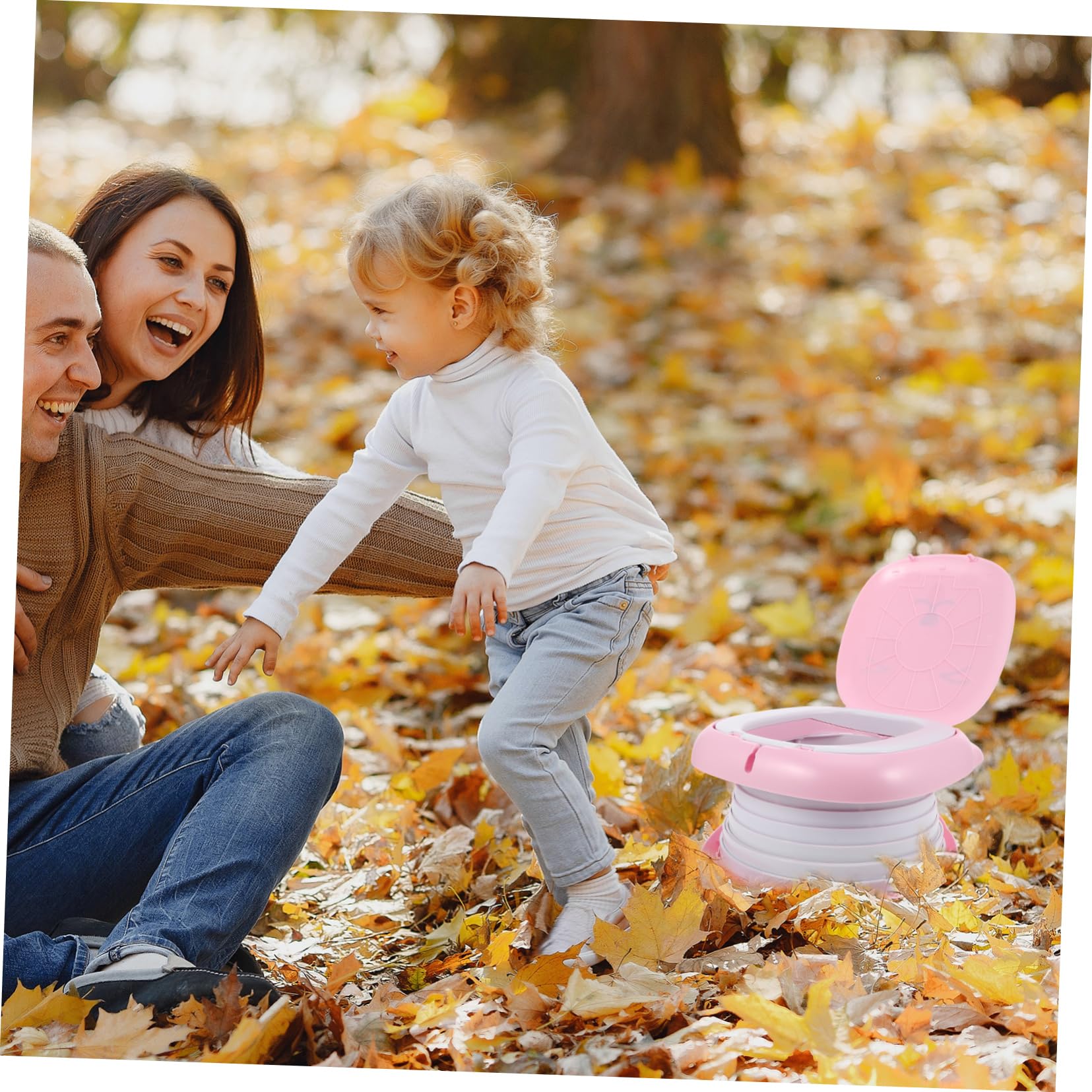 GALPADA Orinal de Viaje Portátil para Inodoro Plegable para Camping y Orinal Multifuncional para Interiores y Exteriores Inodoro para Bebés
