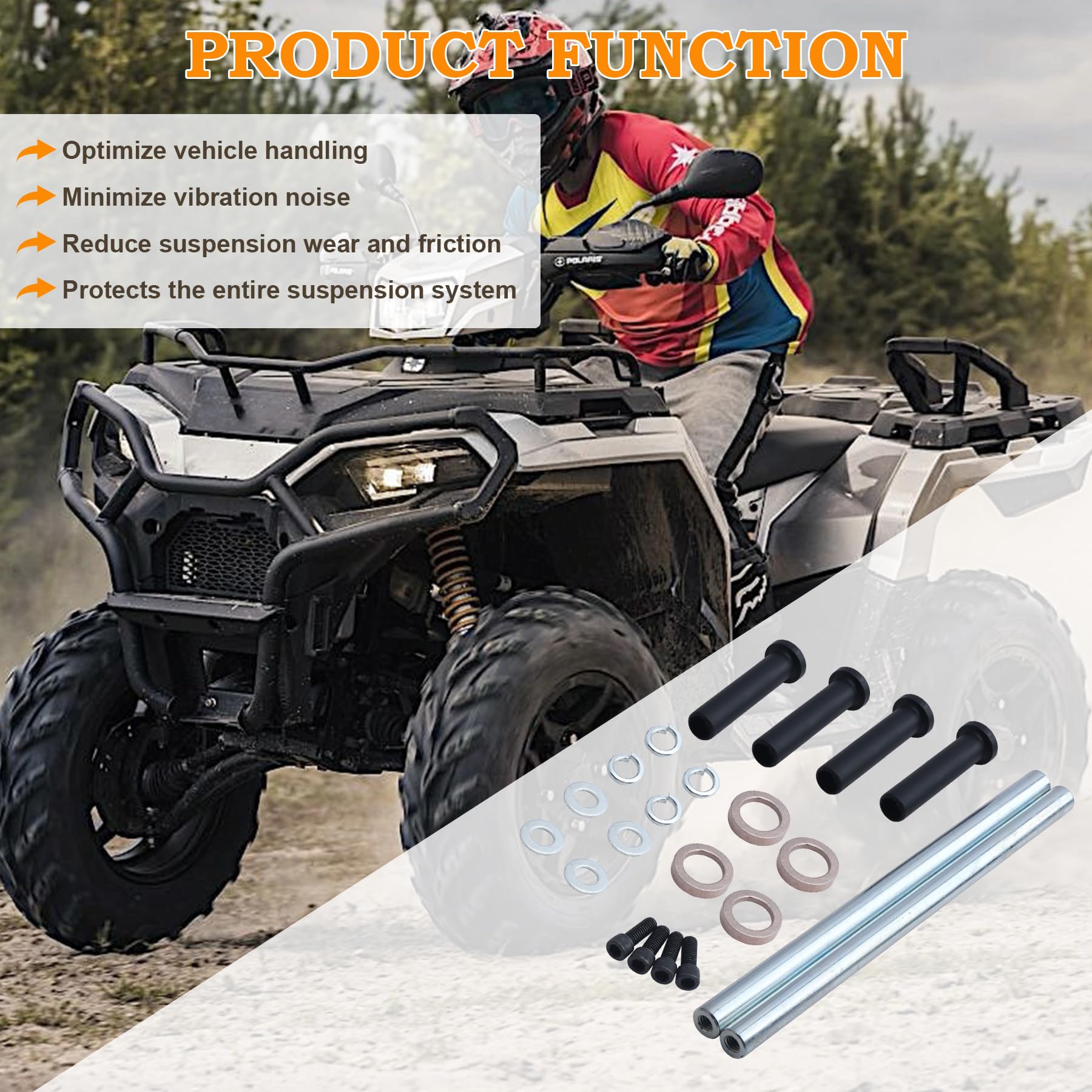 7501093 5020681 Kit Albero Boccoletta, Kit Albero Boccoletta Anteriore Inferiore A-ARM Compatibile con Polaris Sportsman 400 450 500 570 600 700 800 Trail Boss 250 325 330 Trail Blazer 250 330 Xplorer