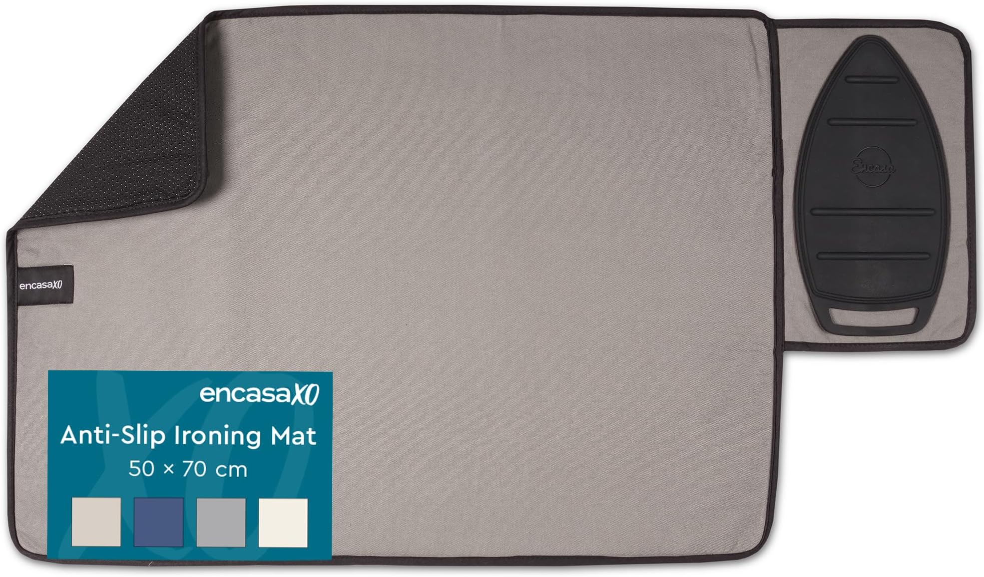 Encasa XO Ironing Mat Pad, Silicone Iron Rest, Heat Resistant Beige