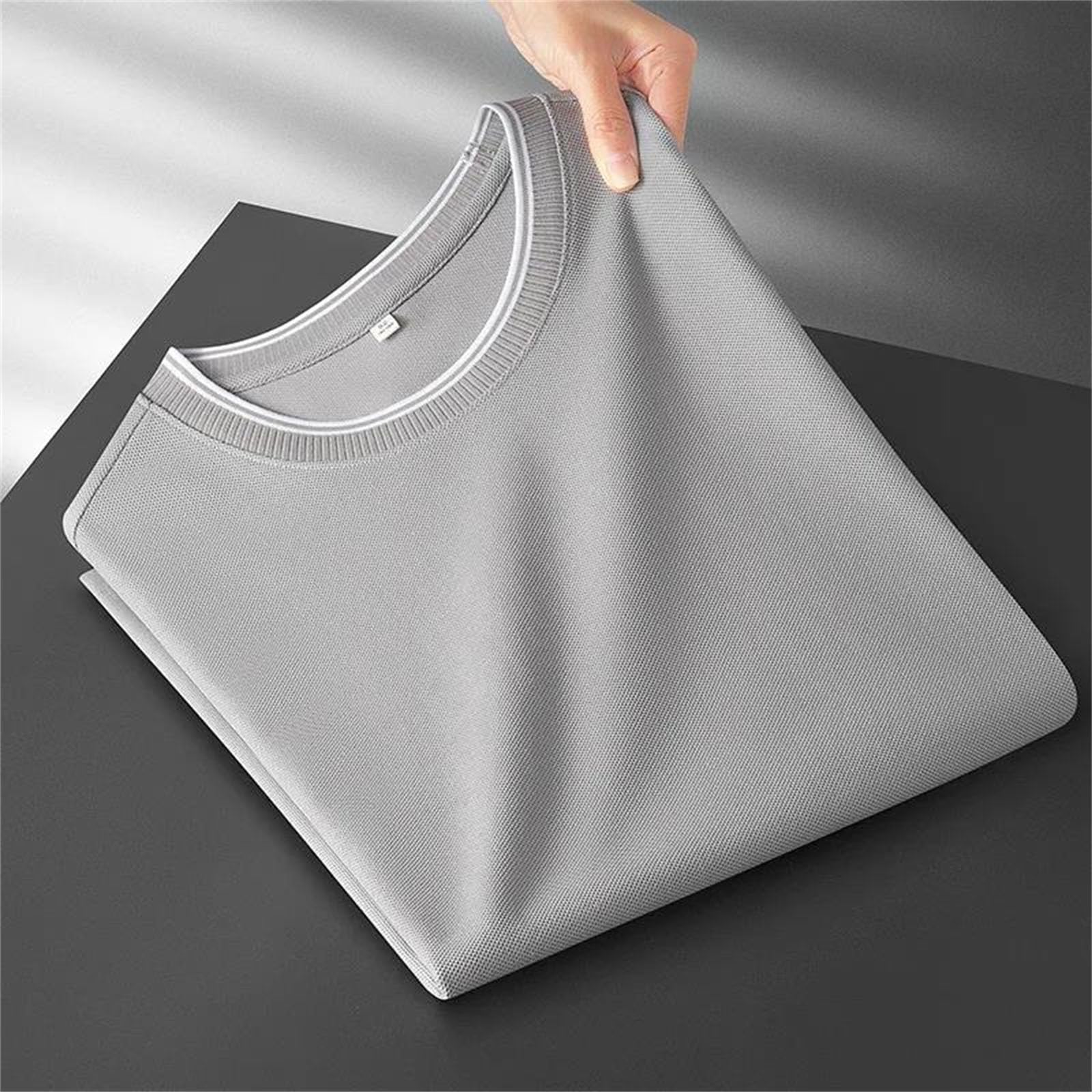 Camiseta de algodón para hombre, manga corta, transpirable, casual, holgada, ligera, para uso diario